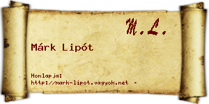 Márk Lipót névjegykártya